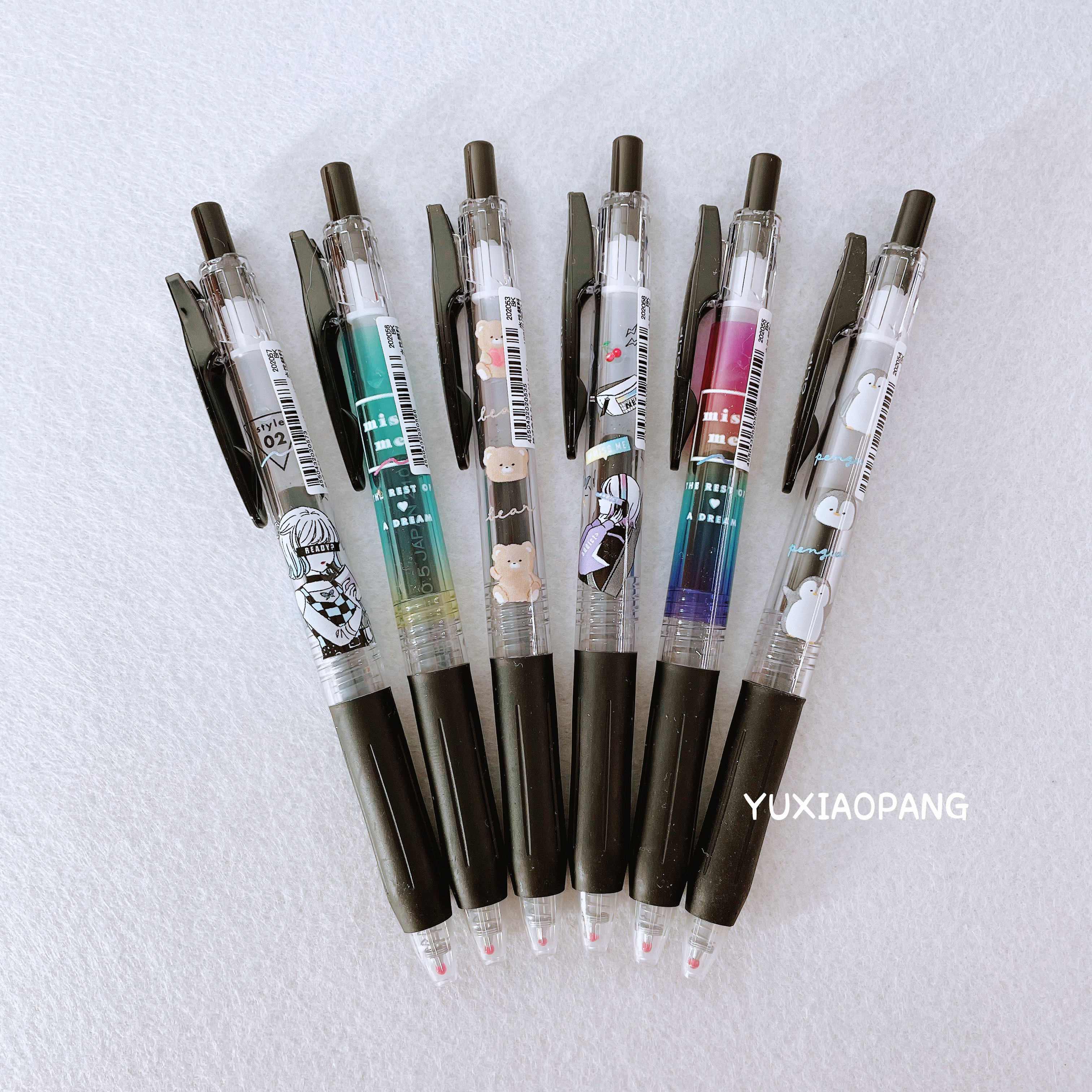 小熊企鹅渐变少女系列限定 日本制 kamio限量款sarasa中性笔0.5mm