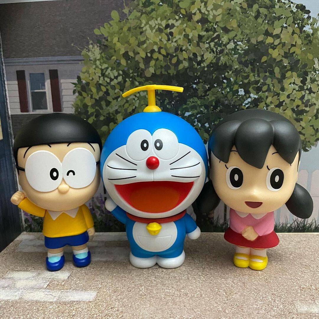 哆啦a梦大头无壳拼装扭蛋第8弹日本万代bandai正版扭蛋机器猫摆件