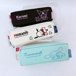 三丽鸥限定 日本 kamio限量帆布制180°展开磁吸式拉链笔袋文具袋