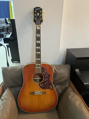 二手Epiphone易普锋Hummingbird蜂鸟全单41寸电箱民谣木吉他演奏