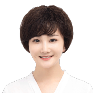 假发短发女短卷发中老年斜刘海真发发套全真人发自然逼真妈妈头套