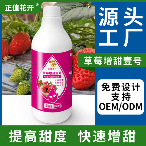 草莓增色增甜果实膨大剂膨大素转色增糖膨果肥水溶肥料营养植物