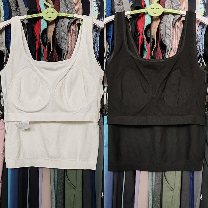 运动背心一体杯柔软无钢圈高弹紧身休闲内搭瑜伽服健身无袖上衣女,运动服/休闲服装,运动背心,淘宝优惠券,粉丝福利购,淘宝优惠卷