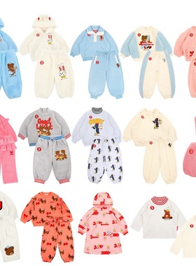 BabyKing25冬款BE抓绒加厚保暖男女童儿童宝宝外套连衣裙卫衣套装