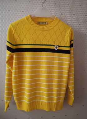 B20503身高140-165中大男童细毛线休闲童装春秋薄款棉涤圆领线衣