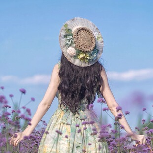 原创定制 油画集Lolita手作草帽波奈特胸针腰链项链小物