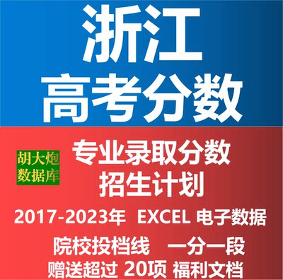 浙江省2024年高考志愿填报数据专业录取分数投档线招生计划电子版