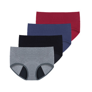 例假纯棉卫生裤 高弹防漏安全姨妈裤 女士月经期 TEMU高腰生理内裤