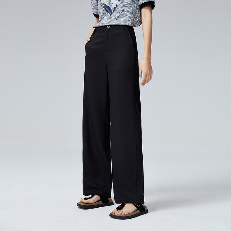 普普风商场同款简约裤子女夏季薄款垂感舒适窄版通勤西装裤22624,女装/女士精品,西装裤/正装裤,淘宝优惠券,粉丝福利购,淘宝优惠卷