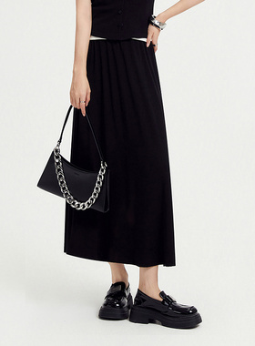 普普风高腰显瘦软糯绒感针织半身裙PBTQ9199L