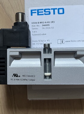 正品FESTO电磁阀546691-VSVA-B-M52-A-A1-1R3费斯托FESTO546691