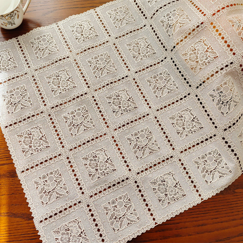 日本进口pvc蕾丝镂空桌布茶几巾装饰电视柜台布防水印垫日式,居家布艺,桌布,淘宝优惠券,粉丝福利购,淘宝优惠卷