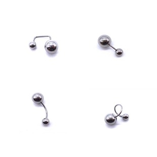 欧美钛钢粗杆耳钉脐钉脐环人体穿刺肚脐扣肚脐钉光面圆球基本款