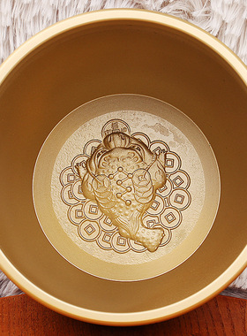 百福铜缸黄铜米缸摆件