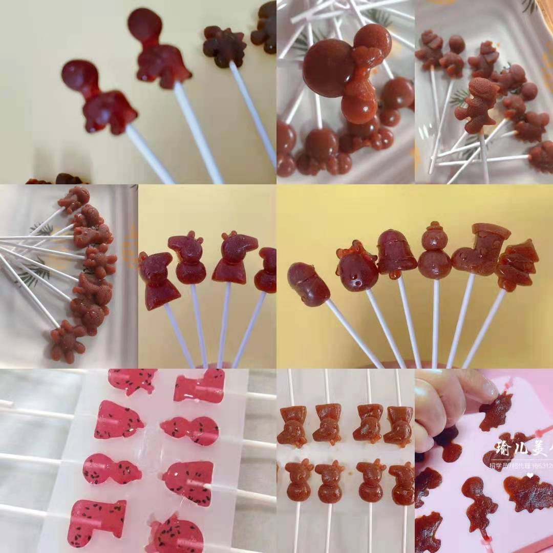 棒棒糖食品级硅胶模具 圣诞小猪象小恐龙模具止咳棒棒糖diy模具