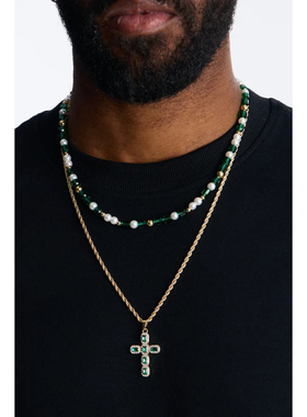 美女当家英国直邮2026新款时尚个性设计感INS超火百搭双层男项链