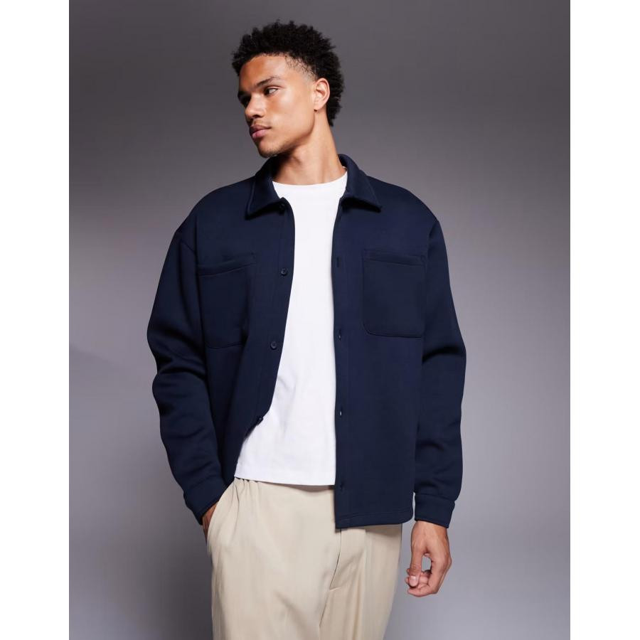 美女当家英国代购2025年秋款天空上尉蓝翻领对称贴袋休闲男装衬衫