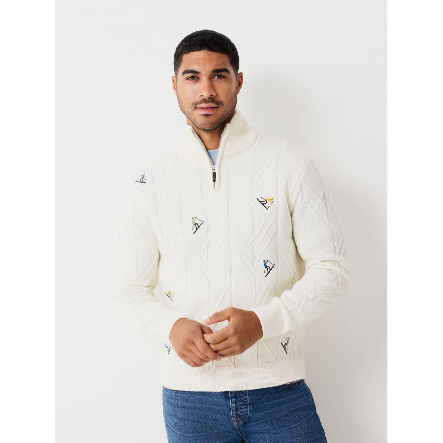 美女当家英国代购2025新款半拉链羊毛质感时尚休闲型男针织毛衣帅