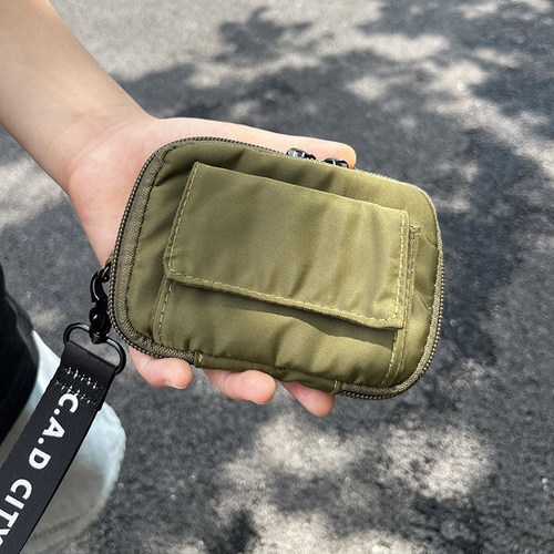 简约尼龙多功能迷你钥匙零钱包