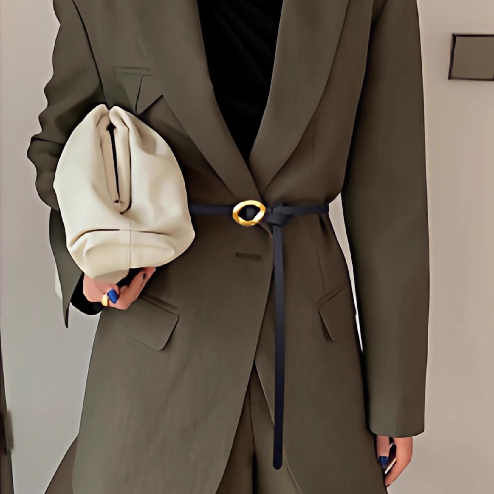 女链条真皮小皮带腰带装饰收腰