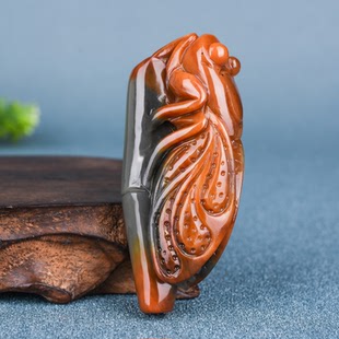 天然黄龙玉手把件玉知了玉蝉手把件把玩件一鸣惊人玉把件玉手把件