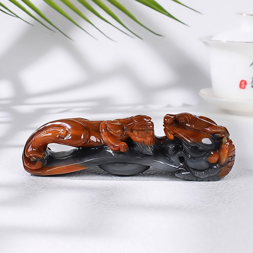 黄龙玉貔貅如意摆件手把件