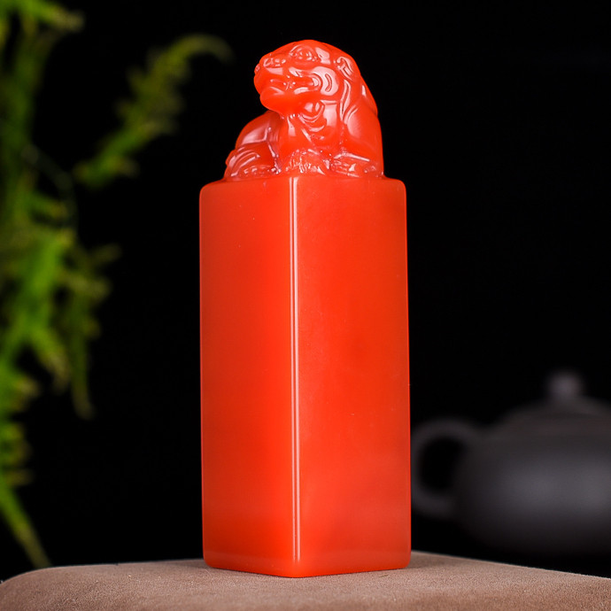 天然和田玉印章雕刻招财貔貅鸡血玉姓名章书画书法章手把件摆件