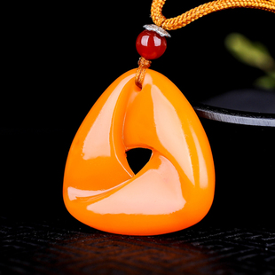 天然和田玉黄玉时来运转玉吊坠玉石扭转乾坤挂件项链毛衣链平安扣