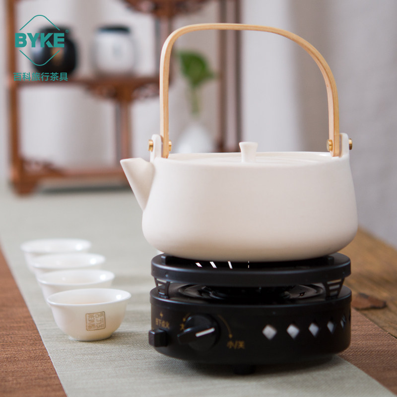 粗陶泡茶壶陶瓷功夫茶户外烧水壶电陶炉煮茶壶日式陶壶提梁壶家用