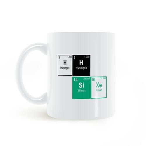 Elements H H si xe mug化学元素氢氢硅氙元素马克杯