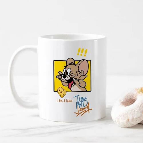 Tom and Jerry生气的杰瑞周边陶瓷马克杯猫和老鼠喝水杯礼物