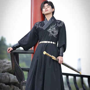 出租汉服男明制交领袍飞鱼服古风侠客帅气公子中国风荆轲服装