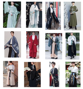 出租男款汉服宋魏晋秋冬唐制红色圆领袍元旦演出合唱活动表演走秀