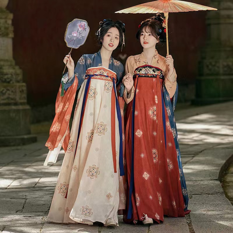 唐制齐胸襦裙汉服出租租借