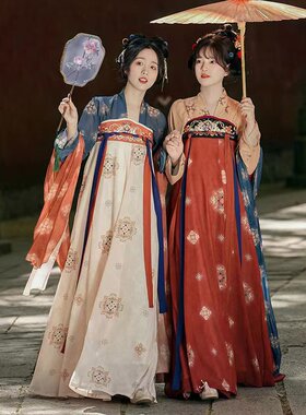 唐制齐胸襦裙汉服出租租借
