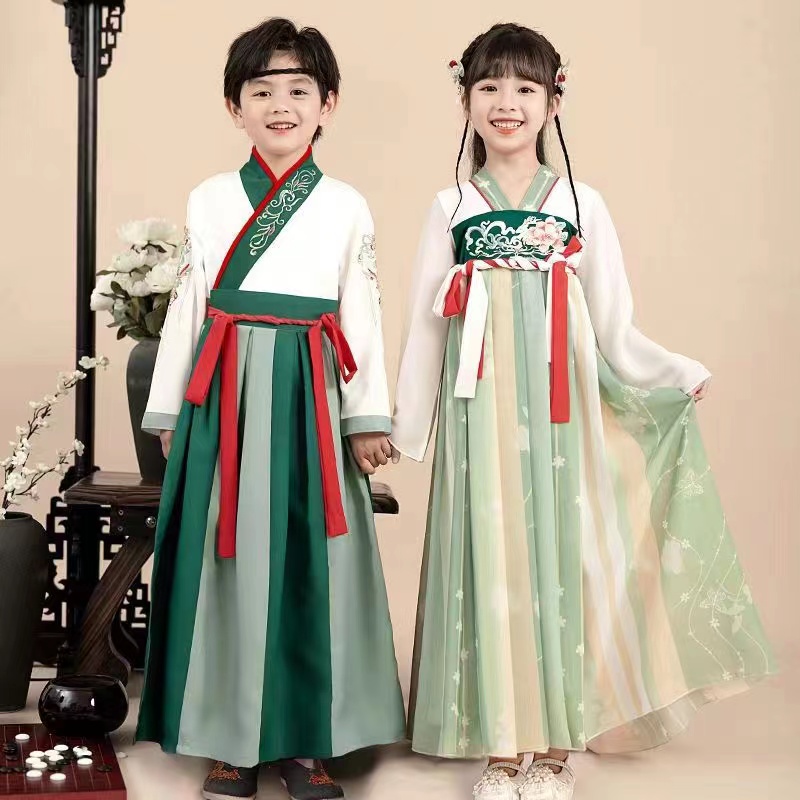 出租儿童情侣国学风汉服六一节幼儿园小学活动表演朗诵合唱服装