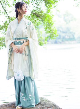 出租杜若传统古风汉服秦汉古装曲裾襦裙古风汉制长衫演出古装租赁