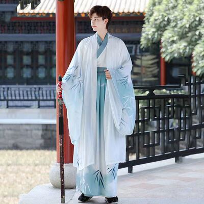 出租男士魏晋风齐腰汉服男学生运动会入场成人礼中秋相亲活动
