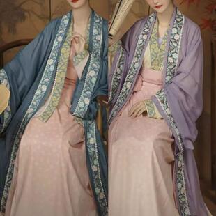 出租宋制汉服女款中式婚礼伴娘四件套飞机袖齐腰褶裙春夏款中秋节