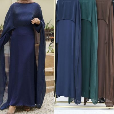 迪拜土耳其阿拉伯沙特民族风斗篷礼服长袍连衣裙Arab Women Robe