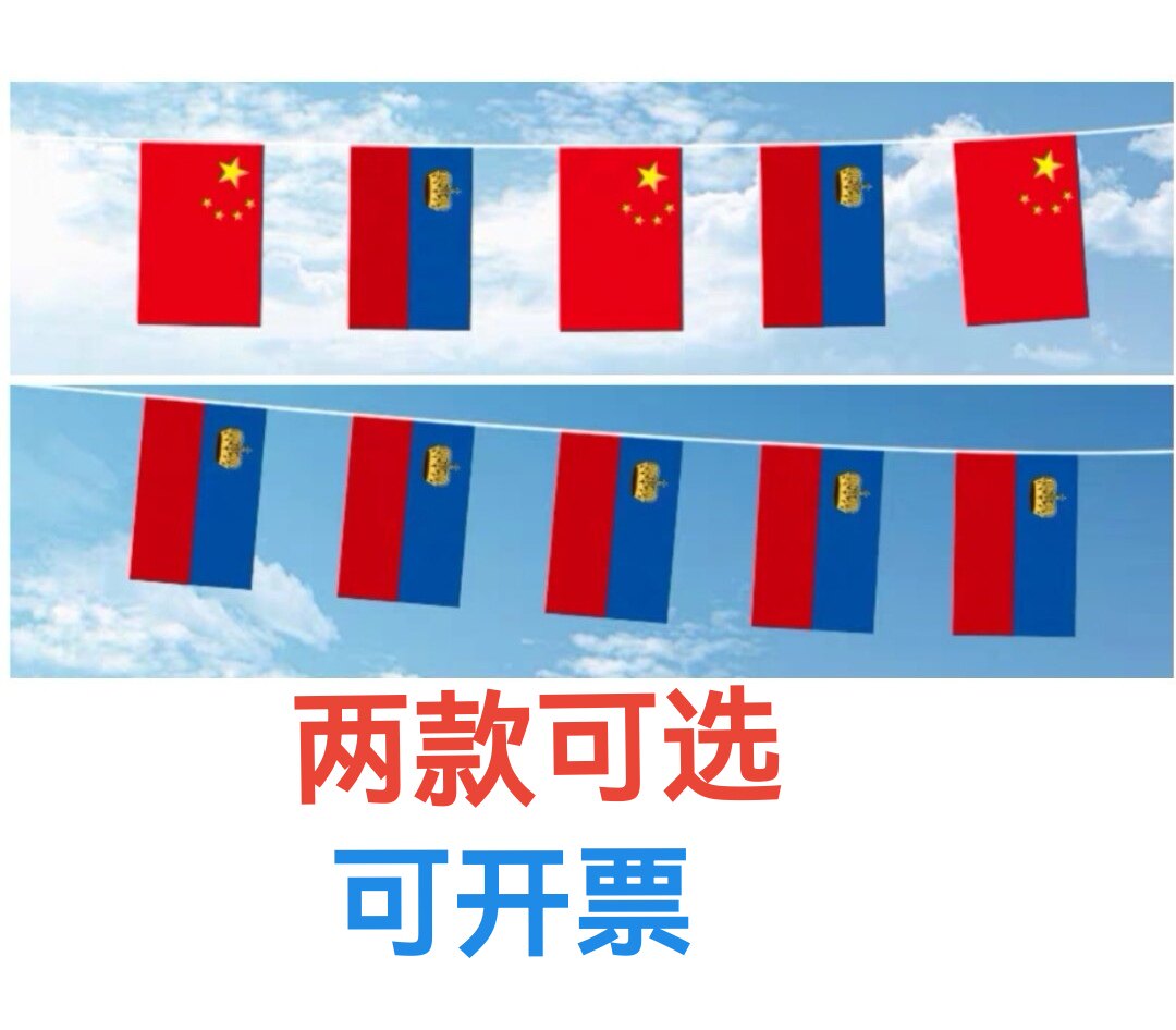 7米8号列支敦士登国旗串旗挂旗吊旗装饰小旗子小国旗