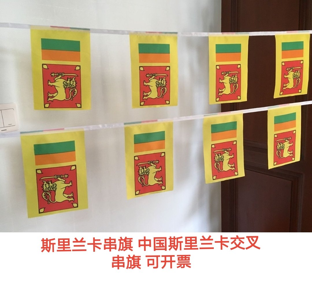 7米8号斯里兰卡国旗串旗中国交替串旗挂旗吊旗小国旗小旗子