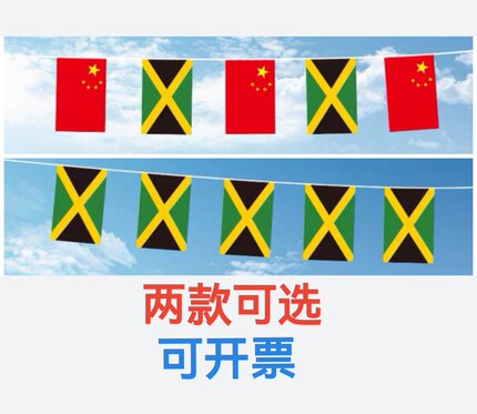 7米8号牙买加国旗串旗牙买加挂旗吊旗牙买加装饰小旗子小国旗