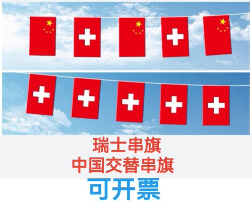 7米8米7号8号中国瑞士国旗串旗挂旗吊旗瑞士小国旗装饰小旗子