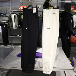 现货包邮NIKE耐克女子小勾休闲运动收脚宽松加绒长裤卫裤 DQ5888