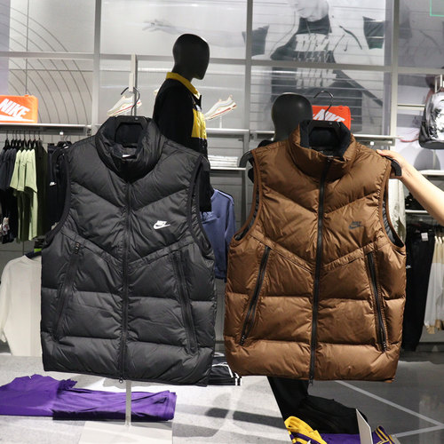 NIKE耐克拉链保暖羽绒马甲背心