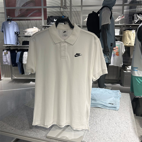 耐克t恤男夏季运动纯棉舒适和尚领POLO短袖黑灰CJ4457 HQ5975-010