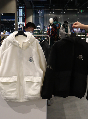 阿迪达斯三叶草外套男女款秋羊羔毛运动连帽夹克 HS2004 HS2005