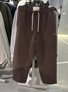 NIKE耐克运动长裤男冬季新款加绒灰色卫裤宽松直筒裤子IM6334