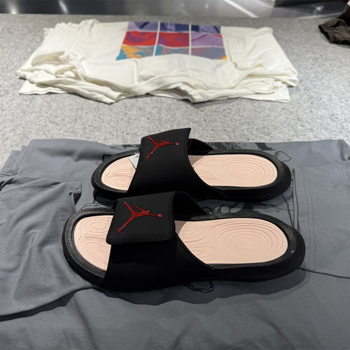 专柜正品Air Jordan夏Hydro6黑白AJ6男魔术贴运动拖鞋 881473-005